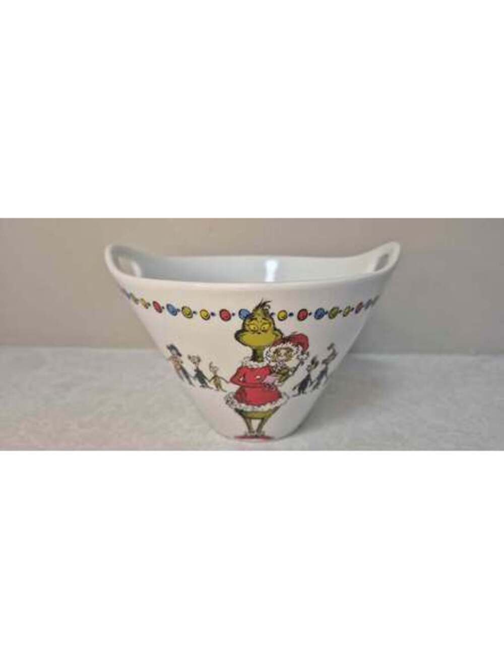 Dr. Seuss The Grinch Ceramic Serving Bowl – Christmas Holiday Decor